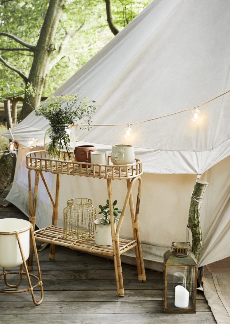 FLOWER POT W FACE IMPRINT BEIGE BROWN