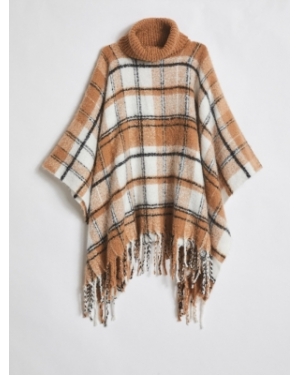SANELA PONCHO NOMAD CHECKS