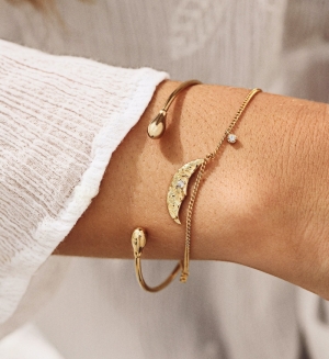 DROP CUFF GOLD PLATED