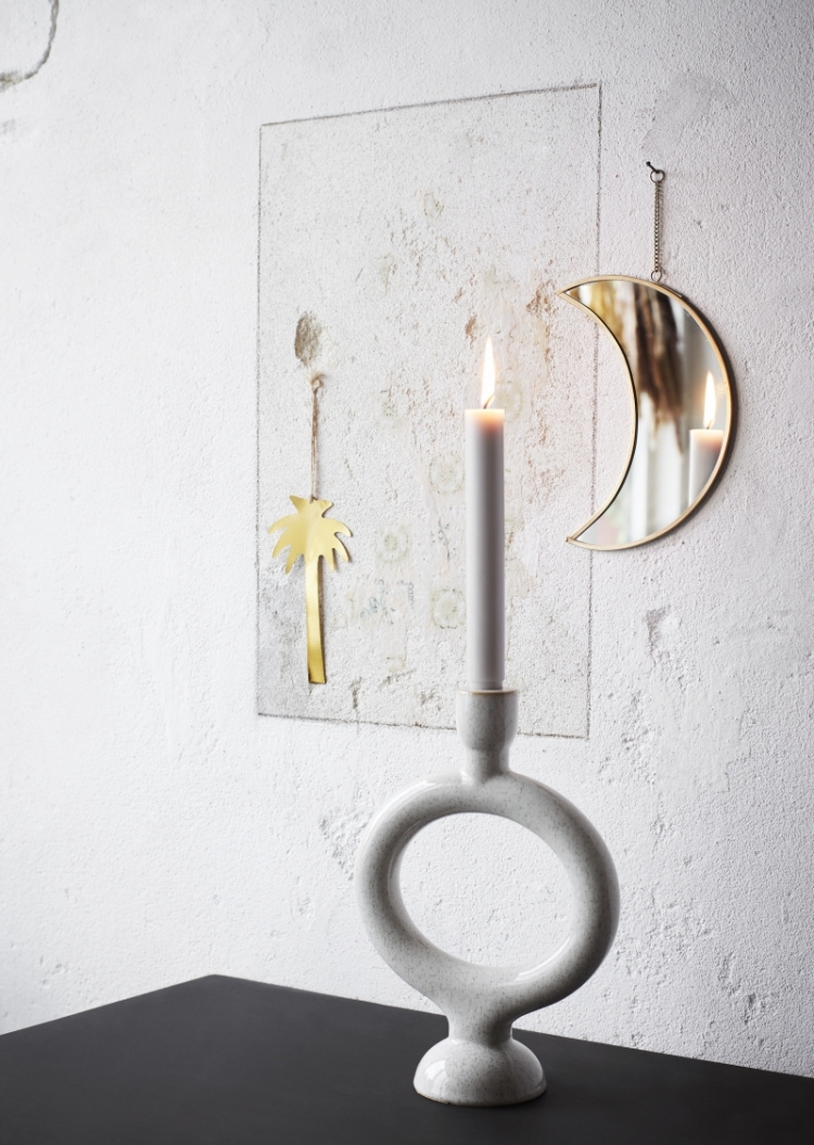 CANDLE HOLDER BEIGE