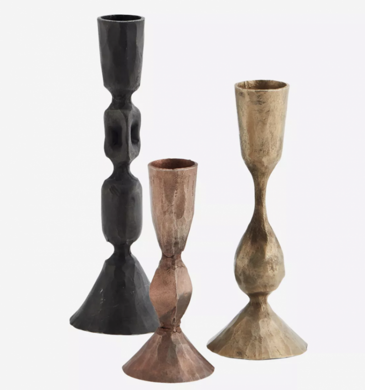 HAND FORGED CANDLE HOLDERS COPPER-BLACK-BR