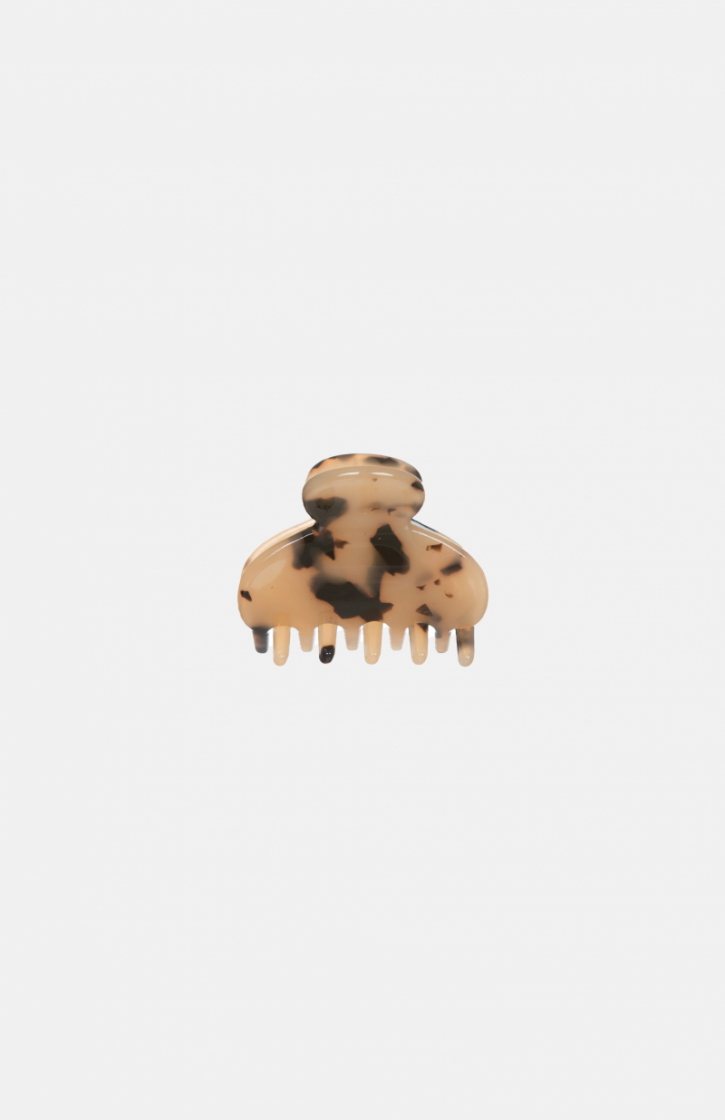 HAIR CLIP ROUND XS LIGHT TORTUE