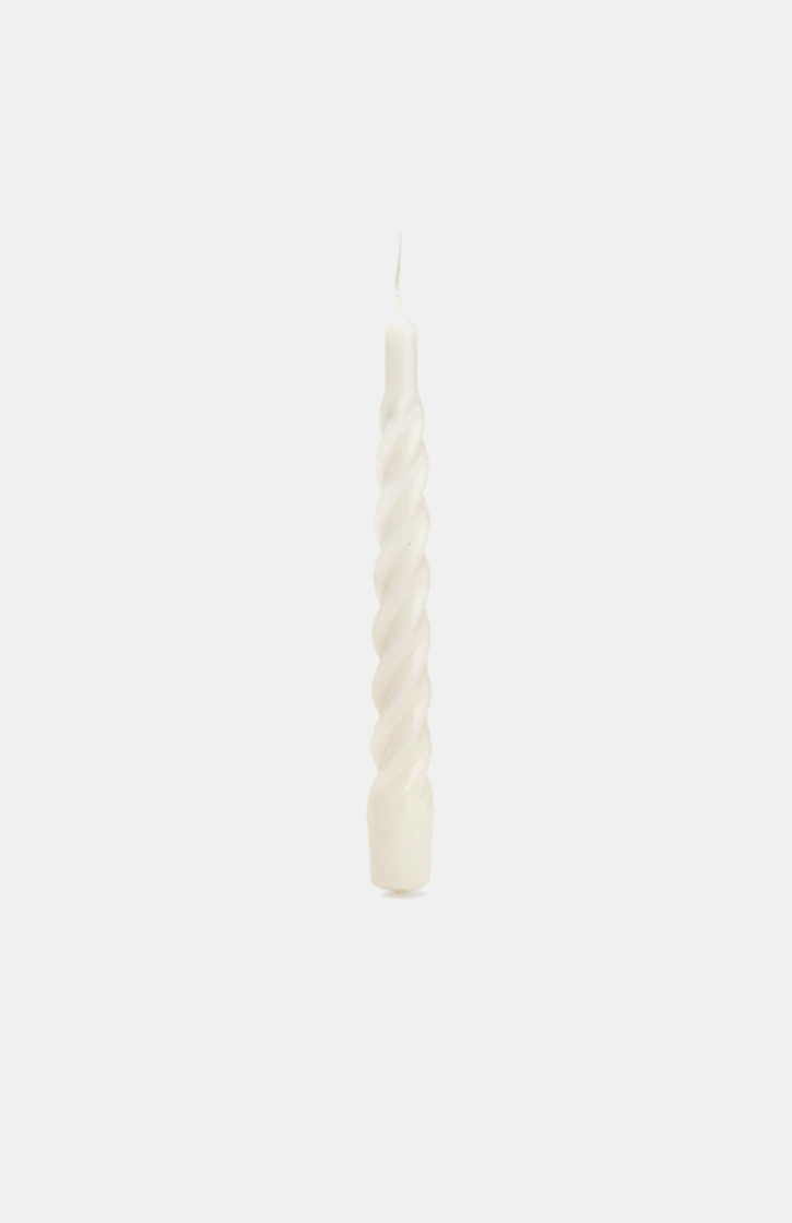 TWISTED WHITE CANDLE SUGAR WHITE