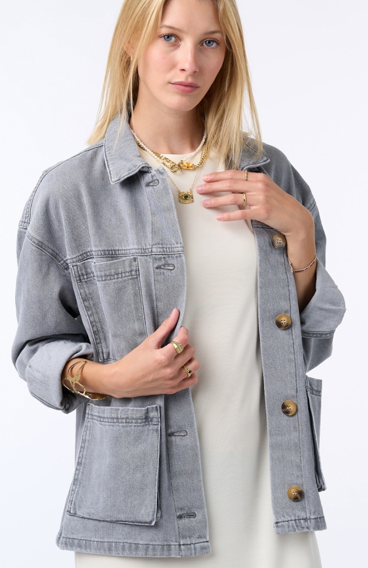 TESSIE SAMAR LIGHT GREY DENI