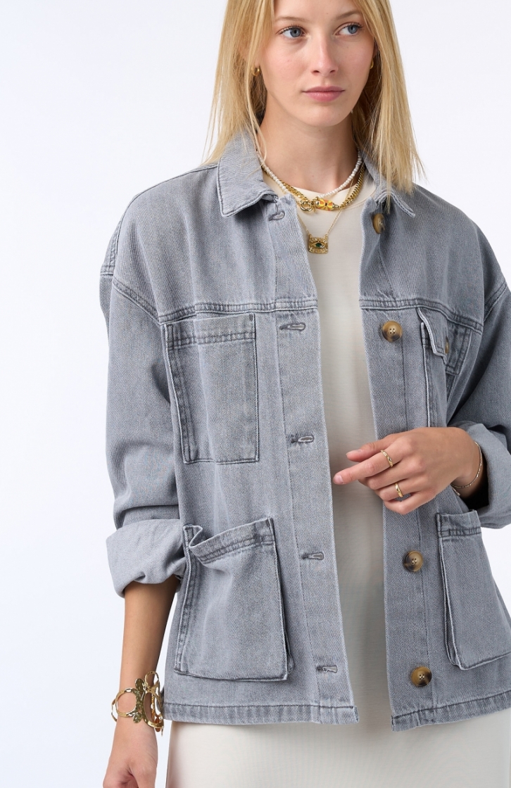 TESSIE SAMAR LIGHT GREY DENI