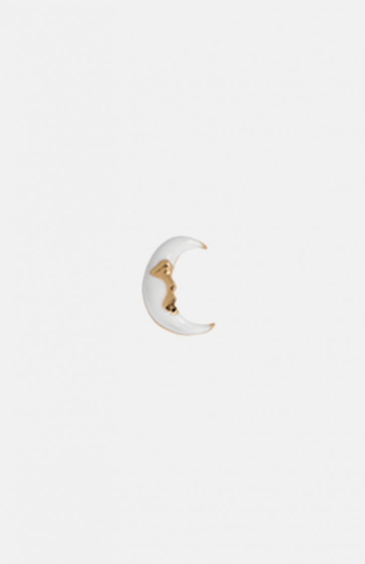 SINGLE MOONWALK STUD EARRING WHITE