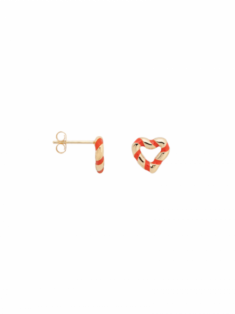 SINGLE ORANGE STUD EARRING ORANGE