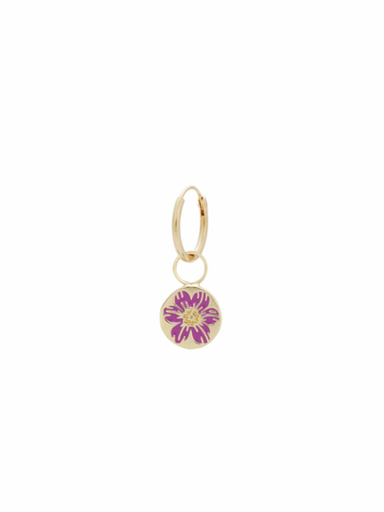 SINGLE RING EARRING PURPLE