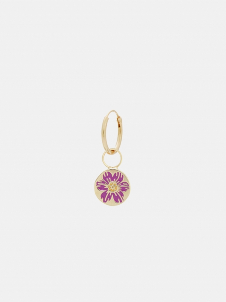 SINGLE RING EARRING PURPLE