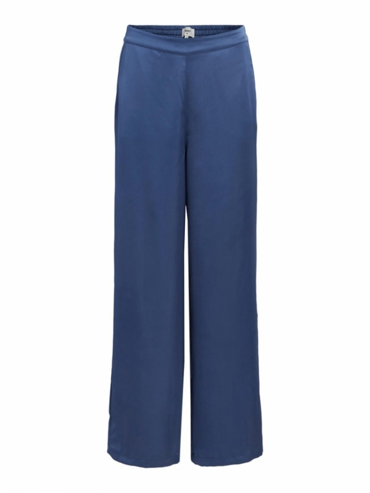 SATEEN WIDE PANT BIJOU BLUE