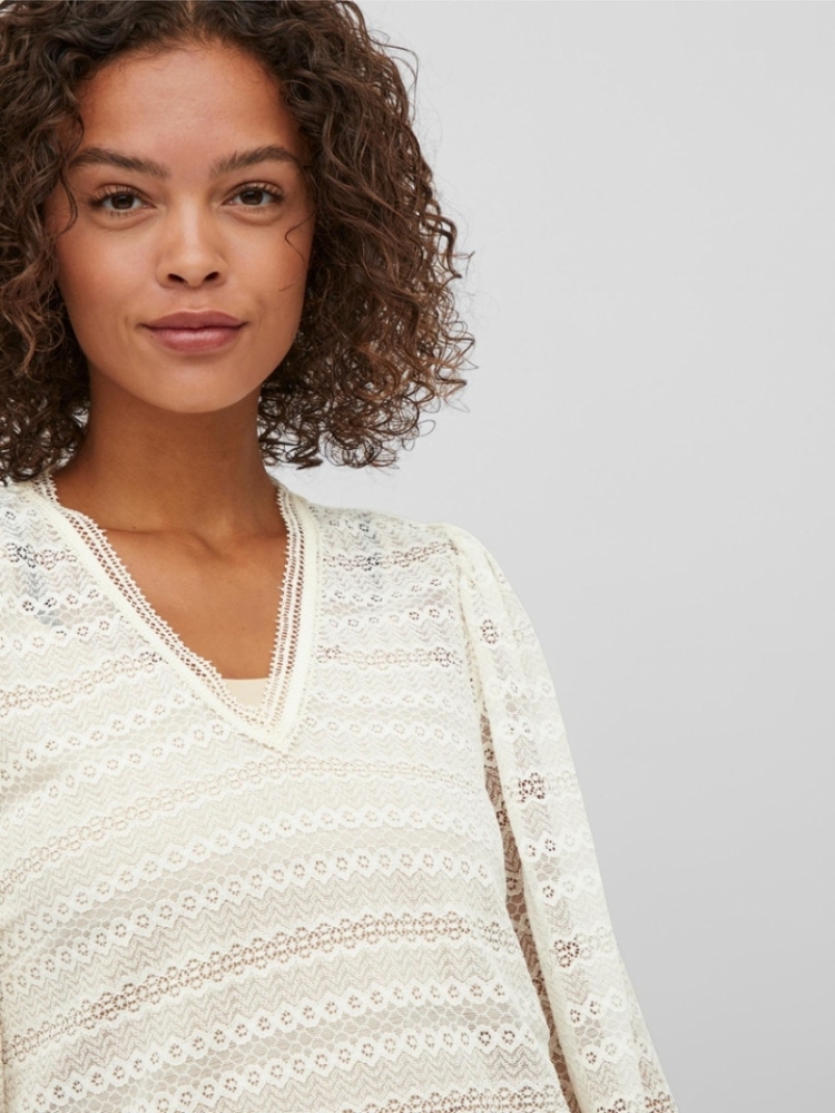LYKKE LACE TOP BIRCH