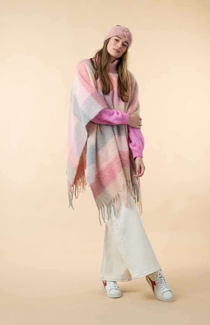 FAELYN PONCHO MISTY ROSE