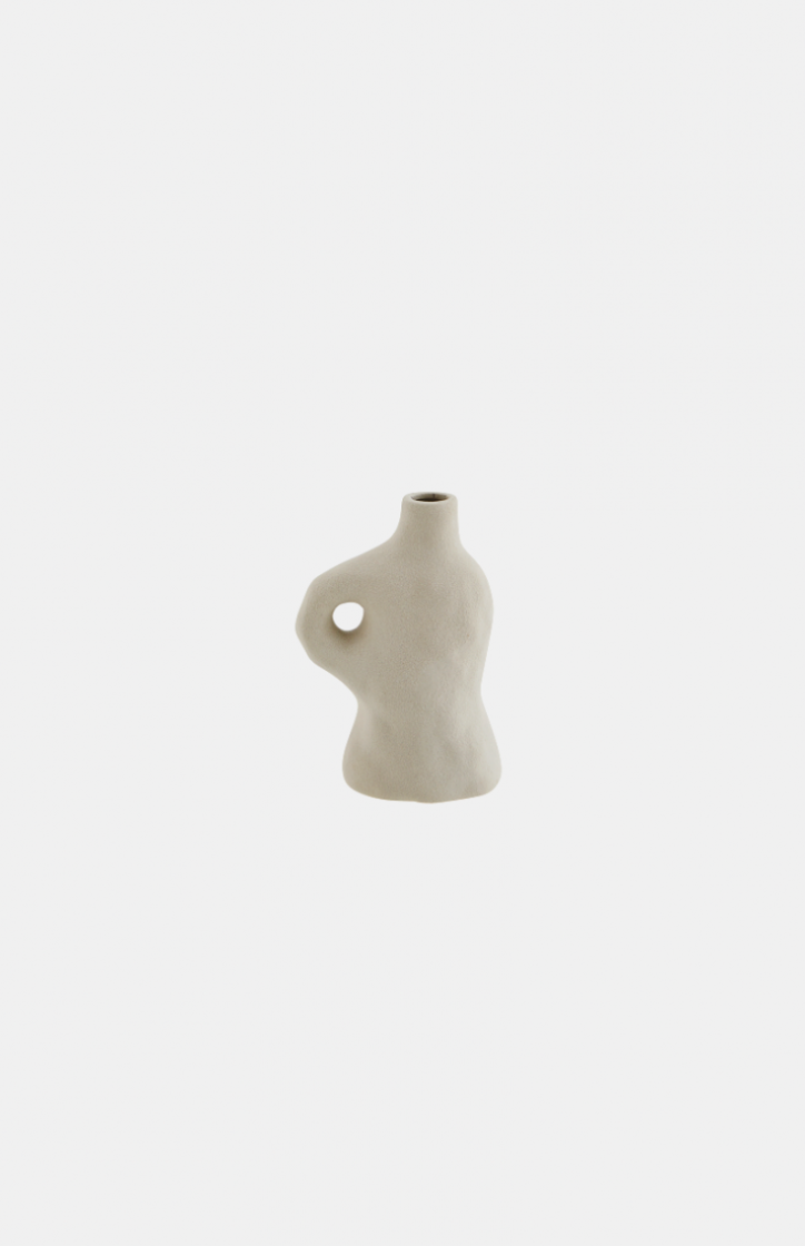 STONEWARE VASE GREIGE