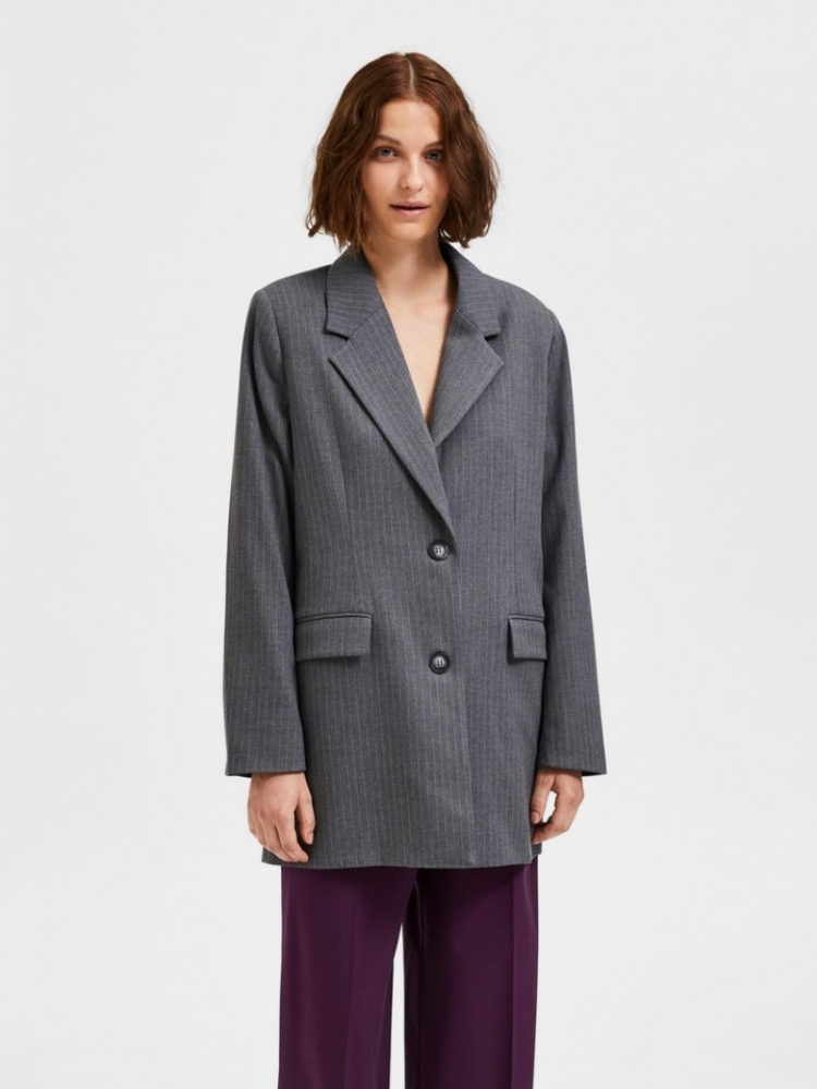 FANNI RELAXED BLAZER MEDIUM GREY MEL