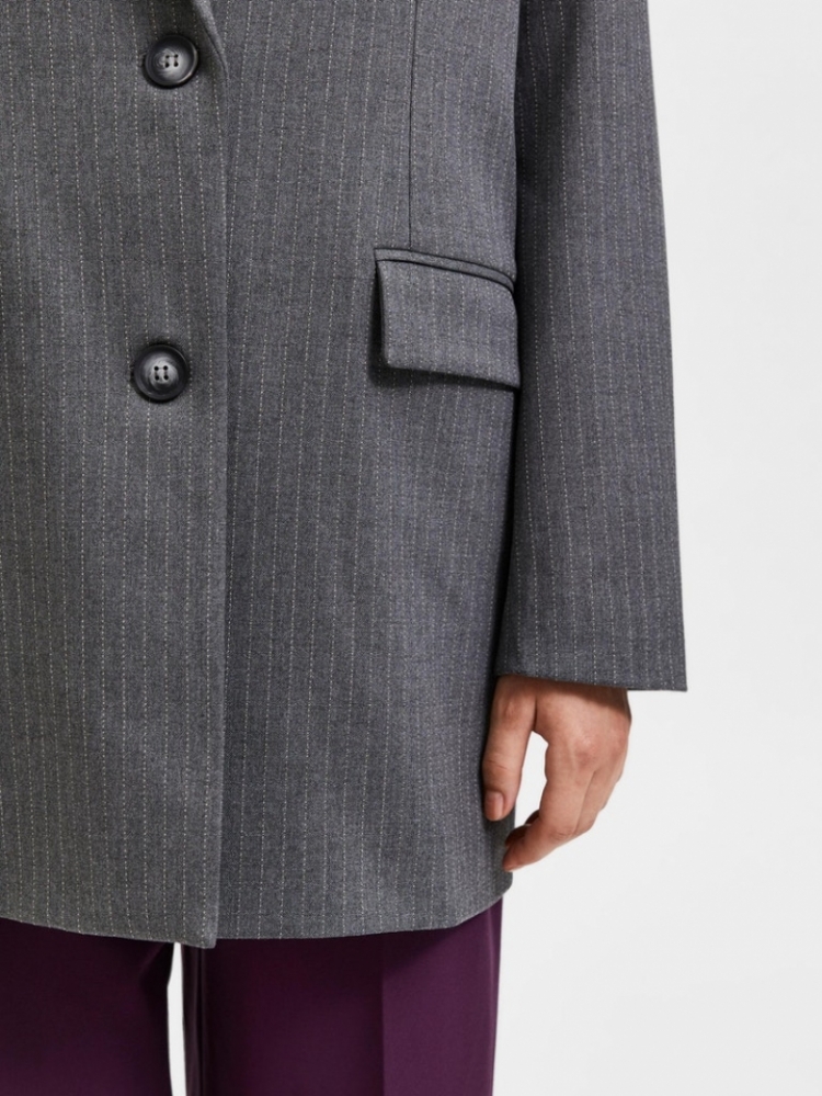 FANNI RELAXED BLAZER MEDIUM GREY MEL