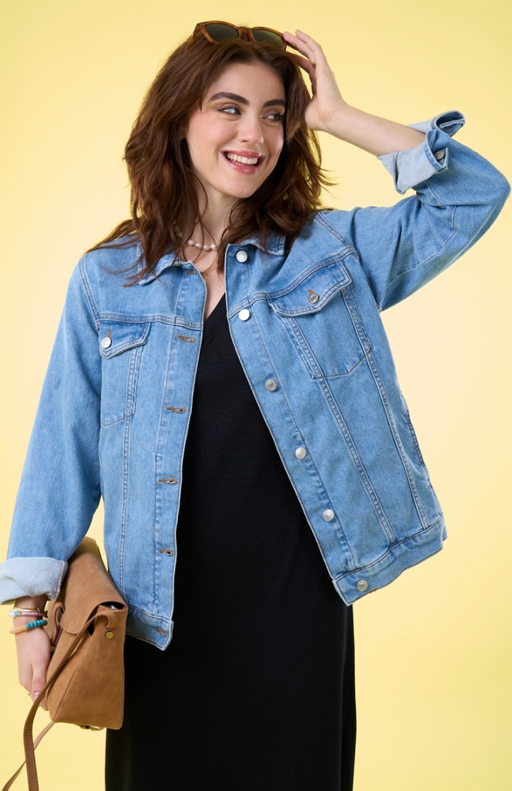 BETTY OVERSIZED LIGHT BLUE DENI