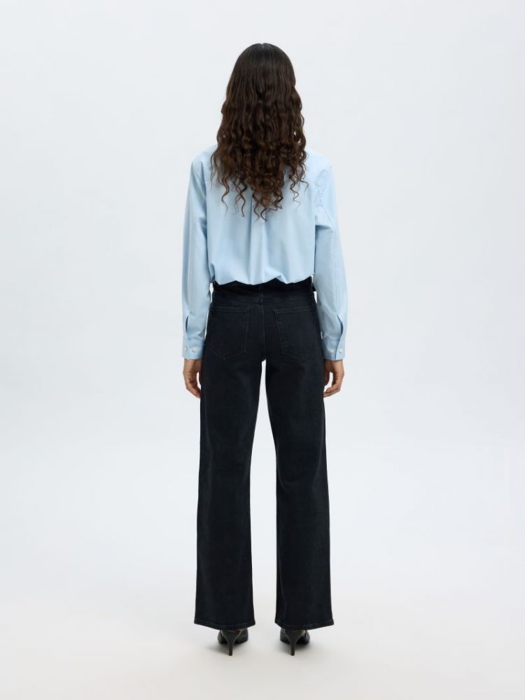 SLFWIDE BEA BLACK DENIM