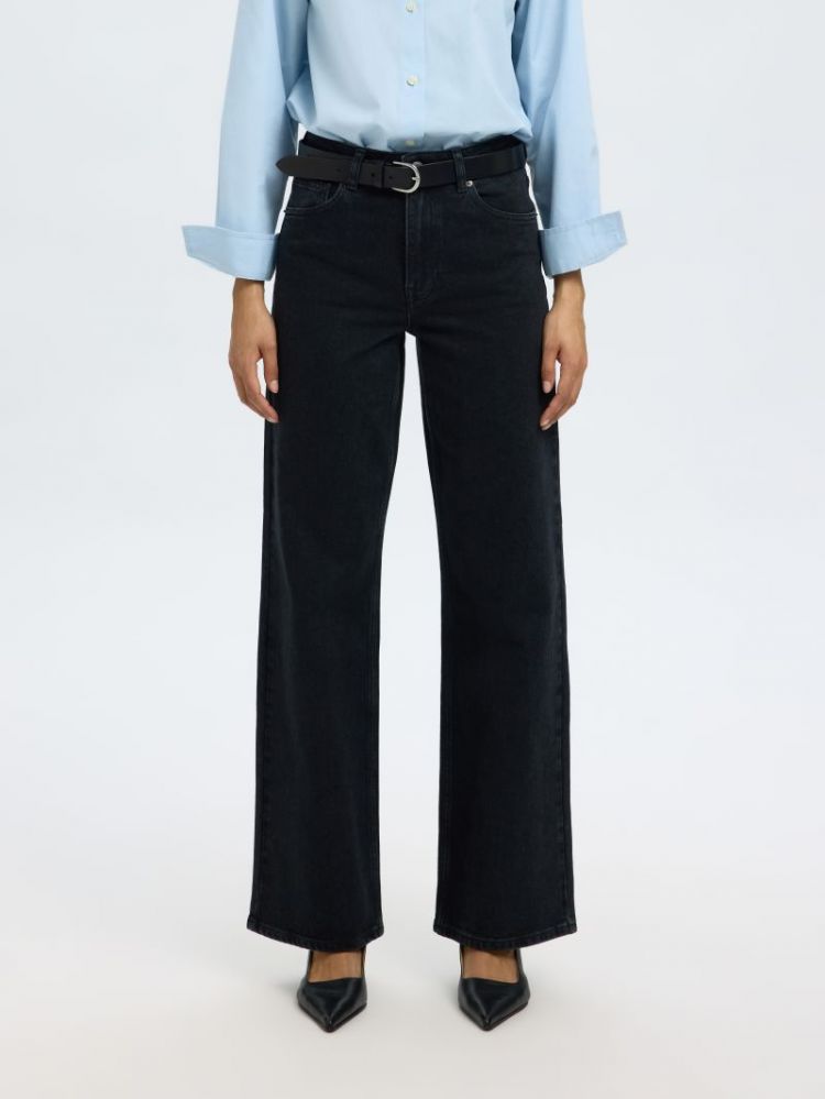 SLFWIDE BEA BLACK DENIM