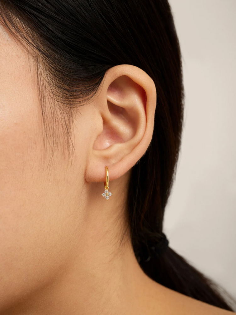 JEANNE FLOWER STRASS GOLD