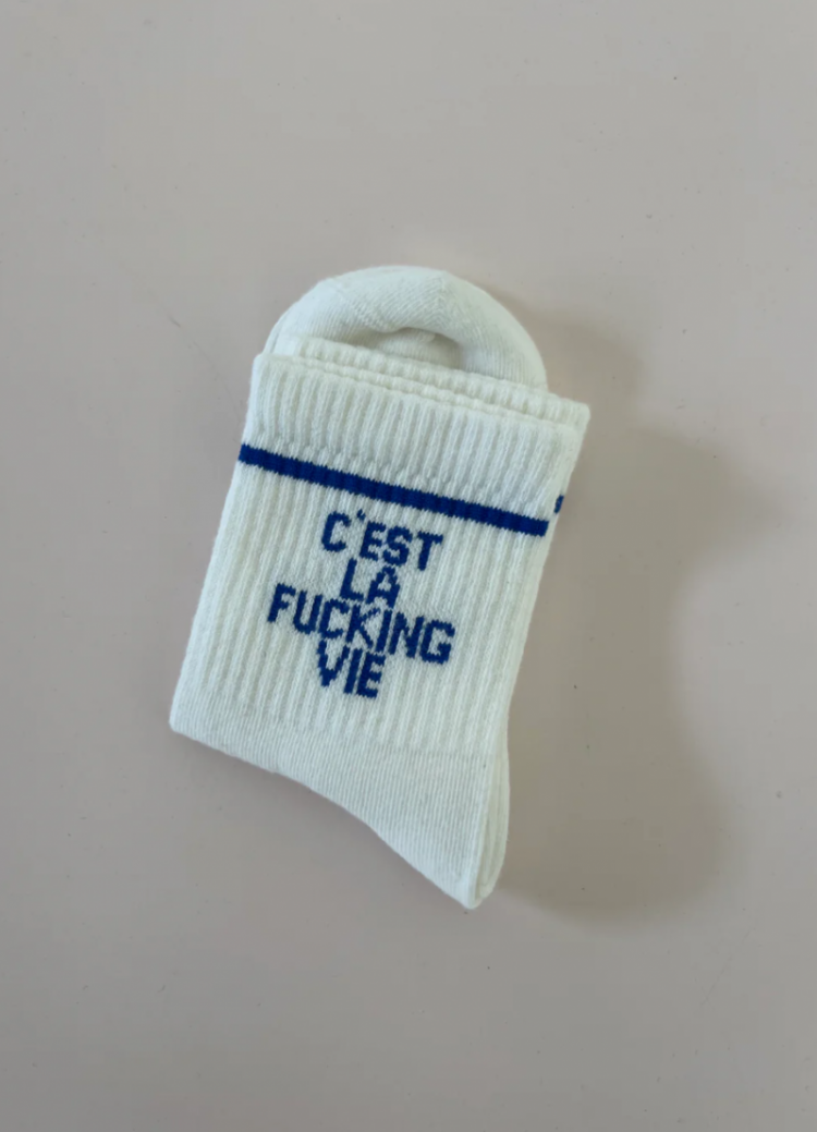 LA FUCKING VIE WHITE BLUE