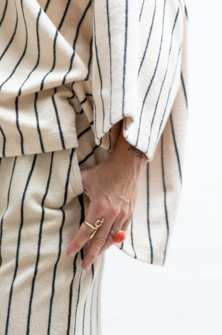 NARAM OVERSIZED SHIRT CREME & INK