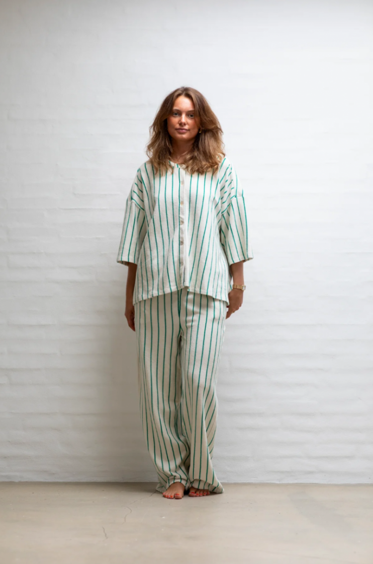 NARAM OVERSIZED SHIRT PURE WHITE & GR