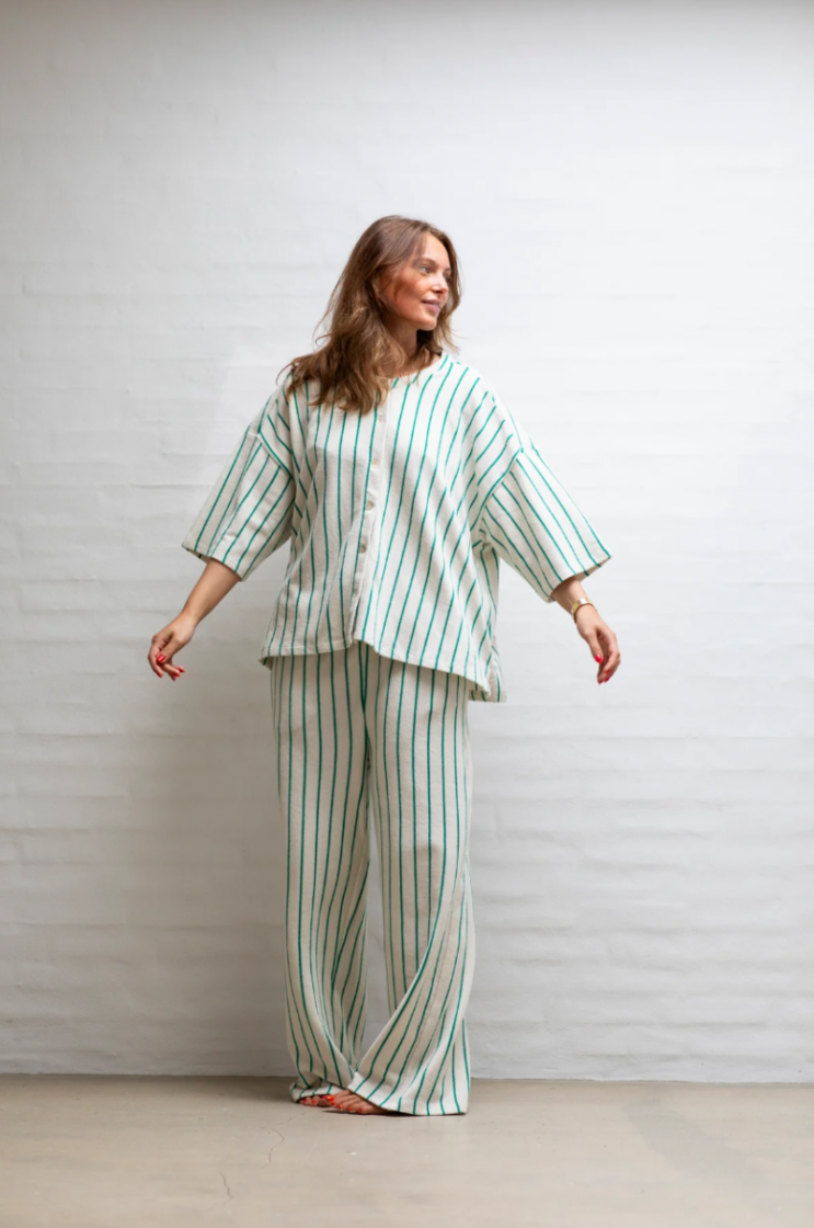 NARAM OVERSIZED SHIRT PURE WHITE & GR