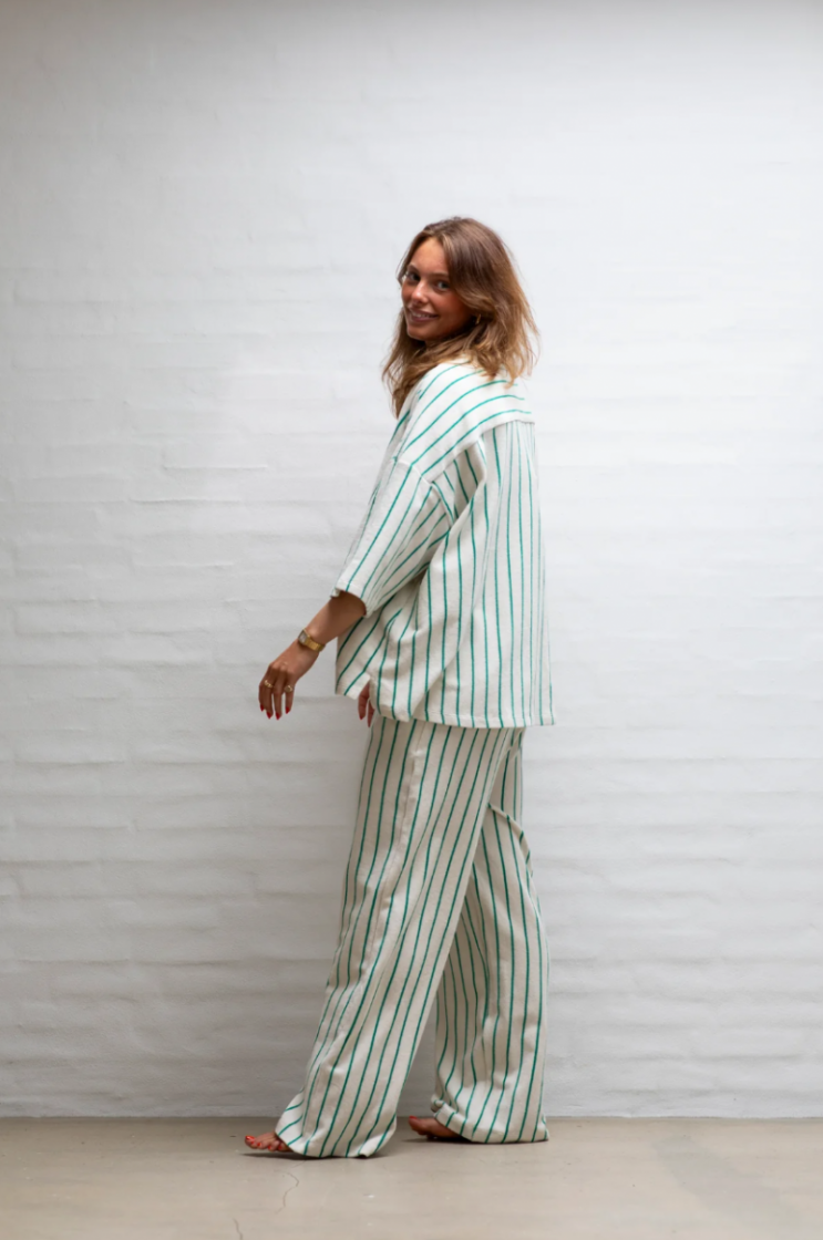 NARAM OVERSIZED SHIRT PURE WHITE & GR