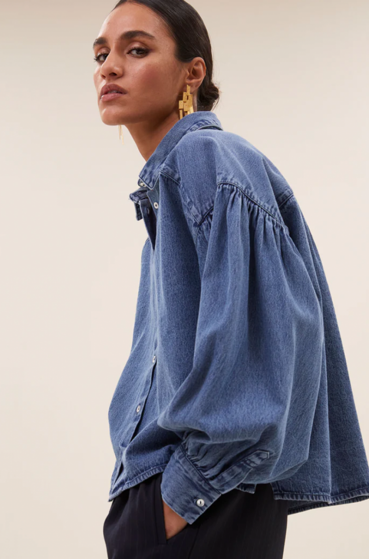 SARAH SHORT DENIM MEDIUM DENIM