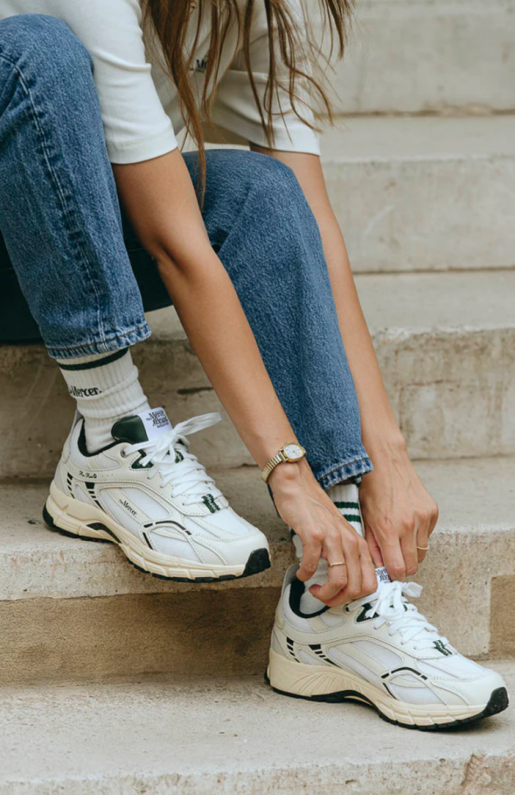 THE MERCER SOCKS STRIPE WHITE/GREEN