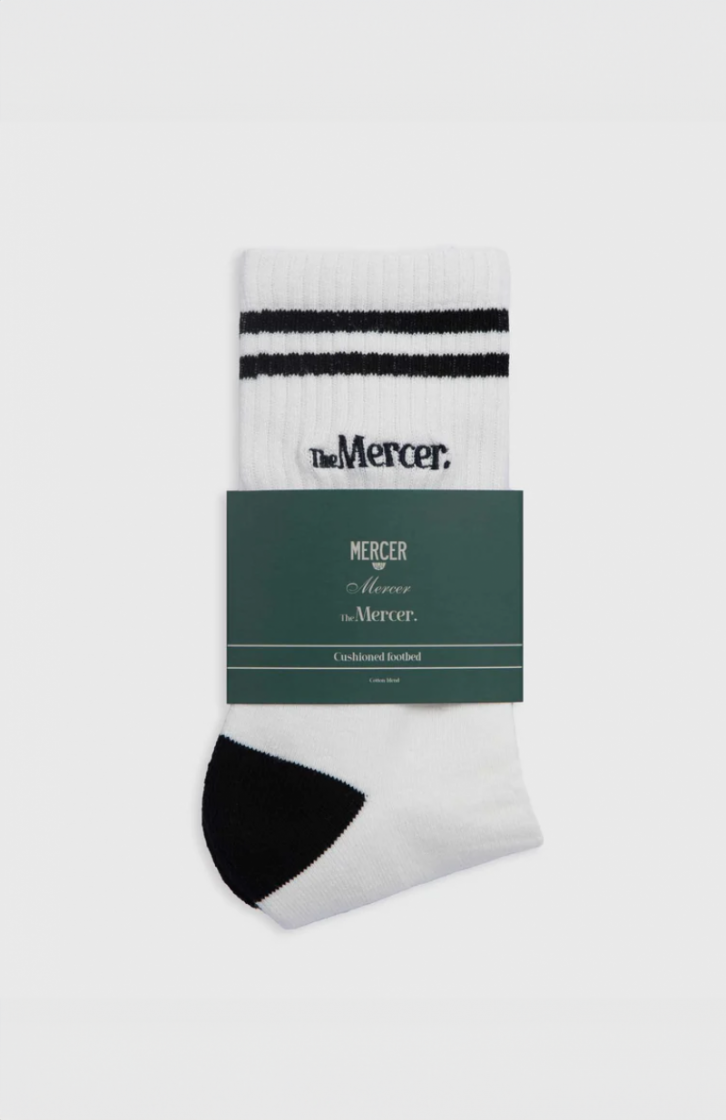 THE MERCER SOCKS STRIPE WHITE/BLUE