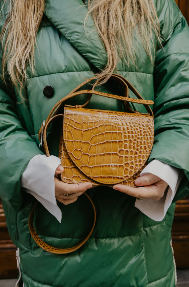 MICRO BRIEFCASE WALNUT CROCO