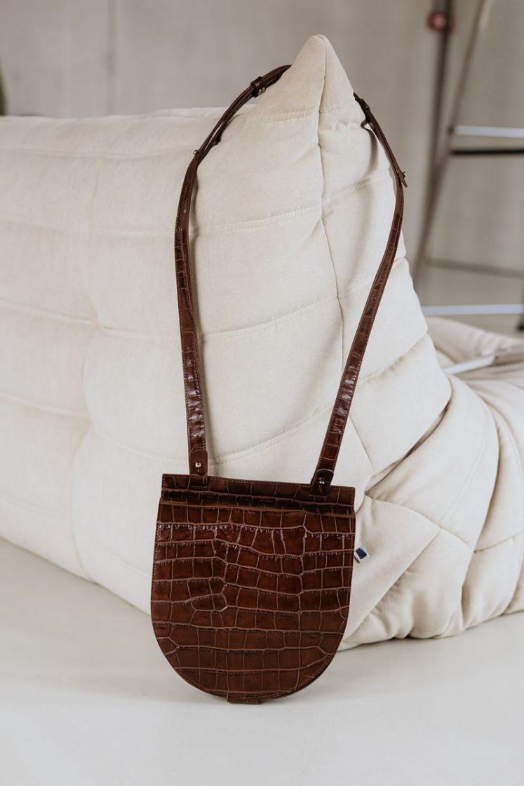 SINGLE SADDLE CHOCOLATE CROCO