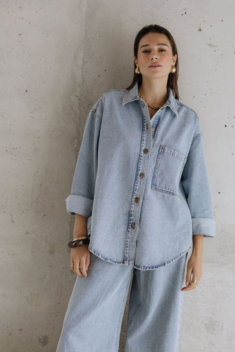 STEVIE DENIM SHIRT MEDIUM BLUE DEN