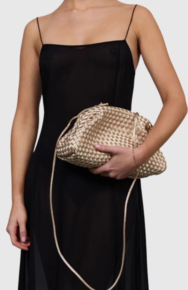 POUCH CHAMPAGNE SATIN