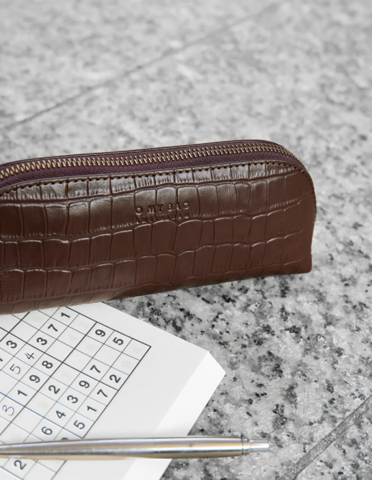 PENCIL CASE CHOCOLATE CROCO