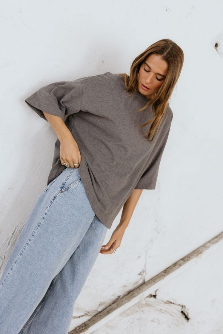 RAE O-NECK DARK GREY MELAN