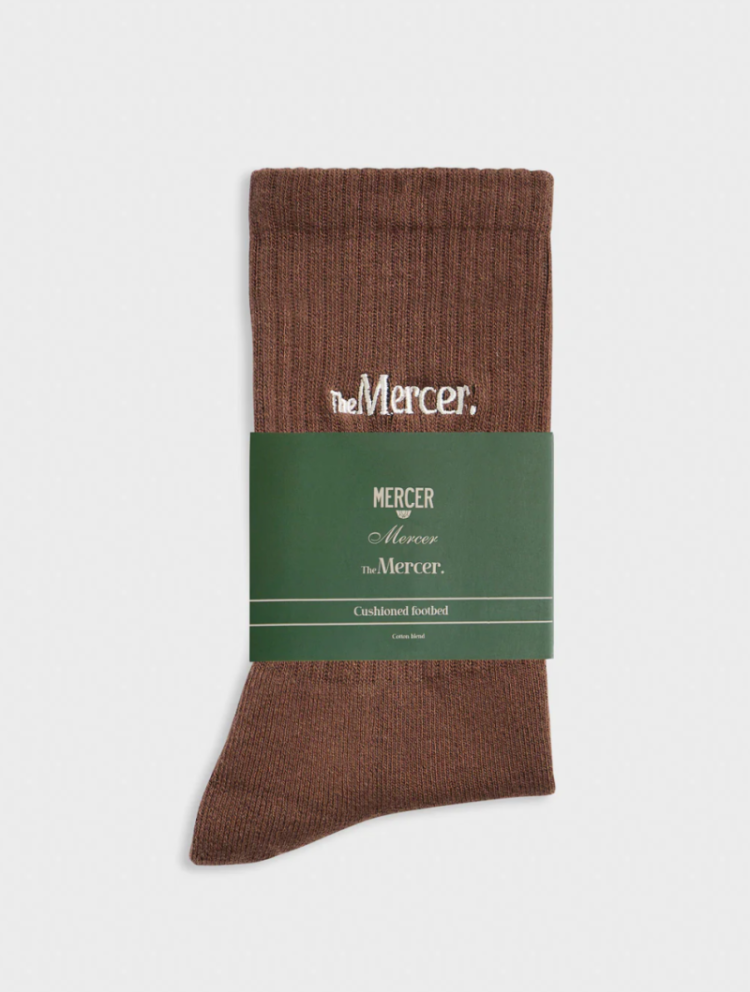 THE MERCER SOCKS BROWN  