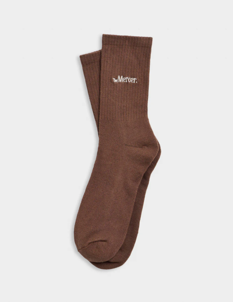 THE MERCER SOCKS BROWN