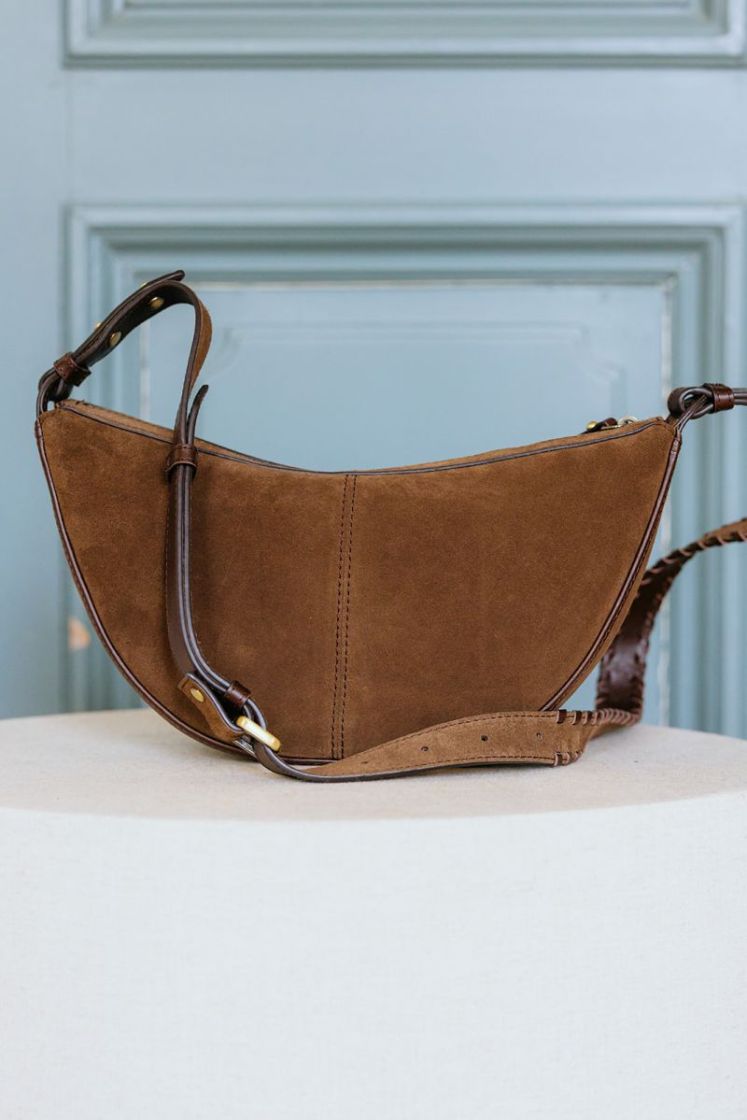 LEO CROSSBODY CHOCOLATE SUEDE