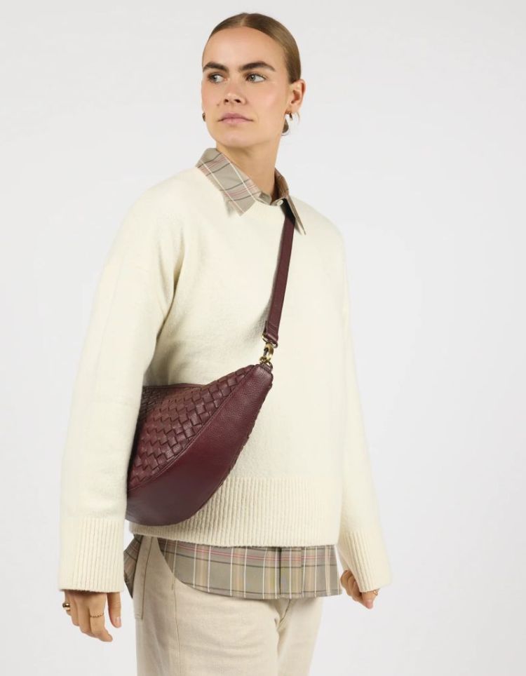 LEO MAXI WOVEN DARK CHERRY