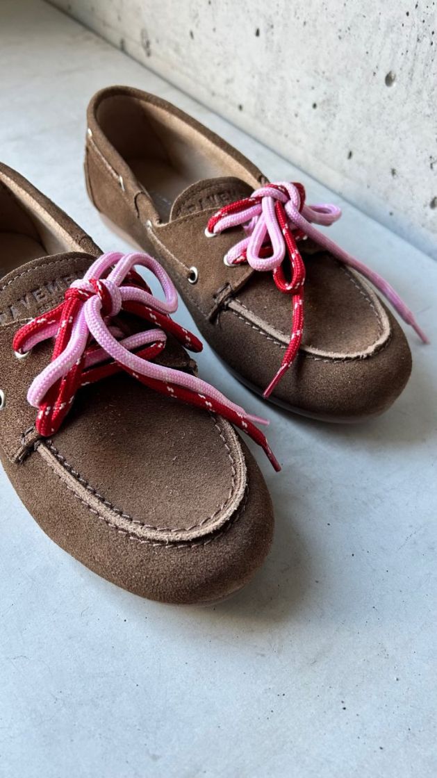 PAMARIN LACE BROWN SUEDE/RED