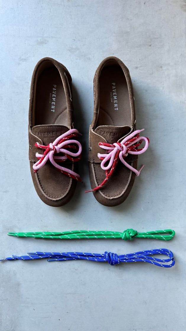 PAMARIN LACE BROWN SUEDE/RED