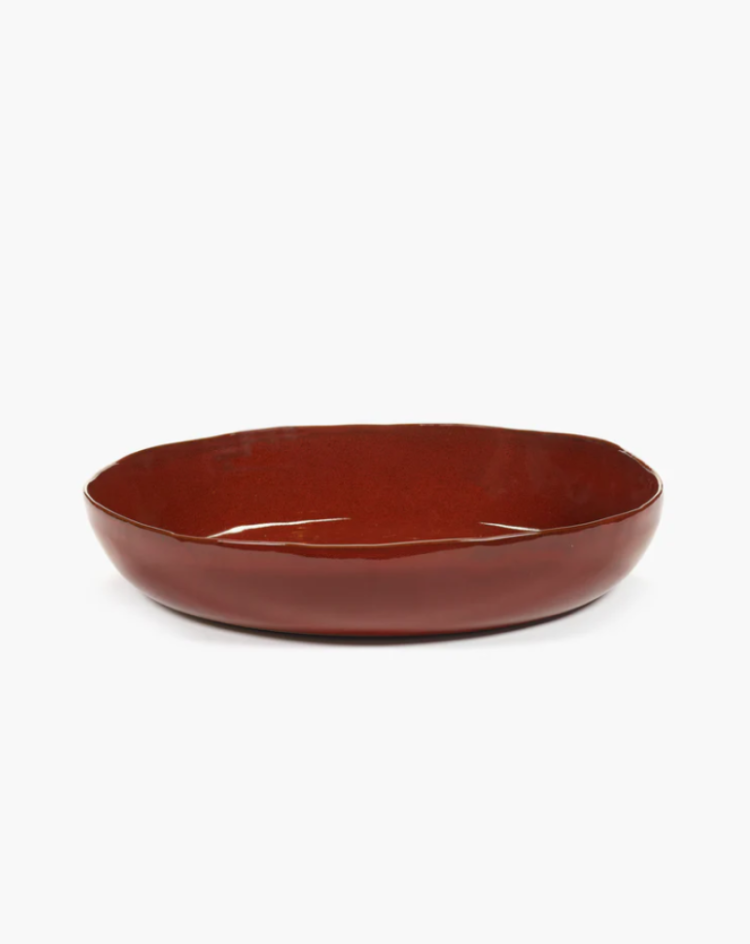 LA MERE SERVING BOWL L  VENETIAN RED
