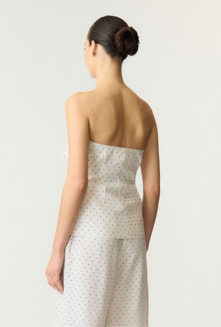 YASDOTLY CORSAGE WHITE W BLACK D