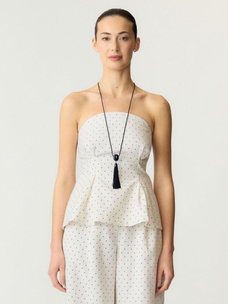 YASDOTLY CORSAGE WHITE W BLACK D