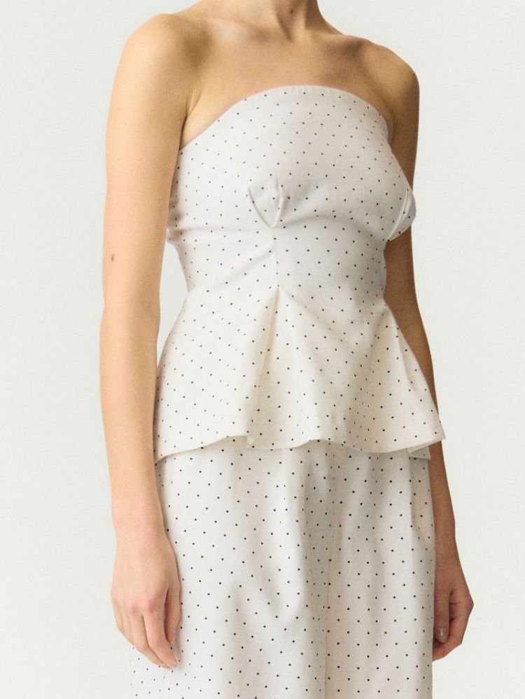 YASDOTLY CORSAGE WHITE W BLACK D