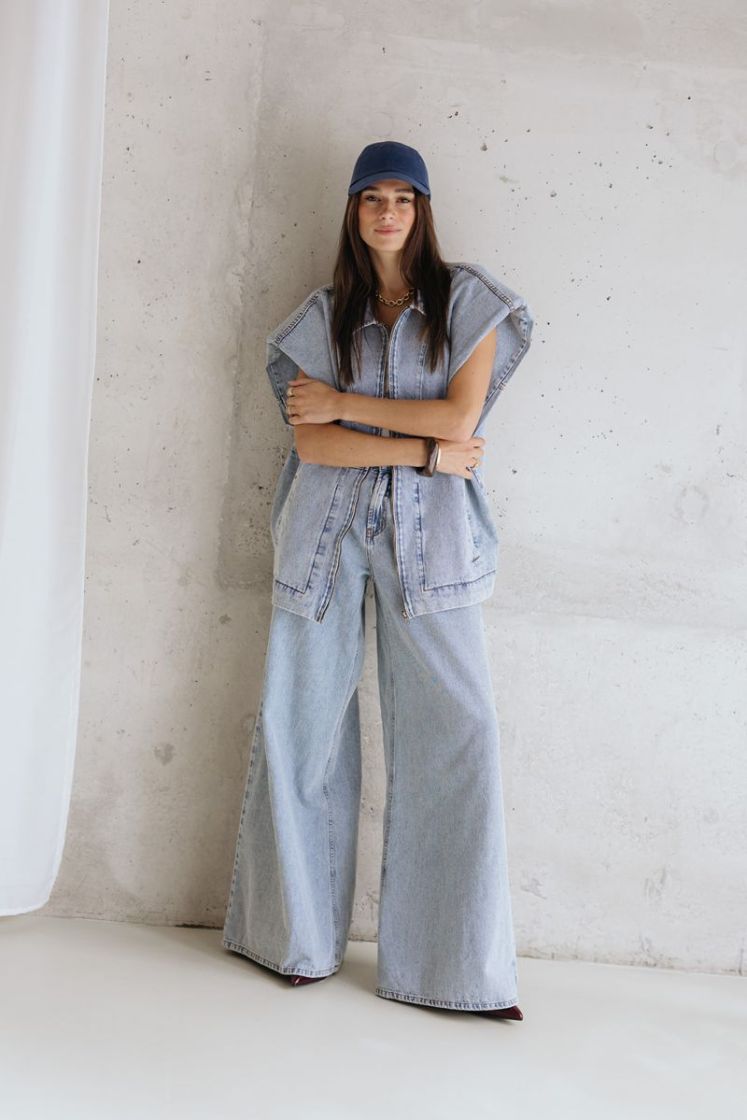STEVIE DENIM PANTS MEDIUM BLUE DEN