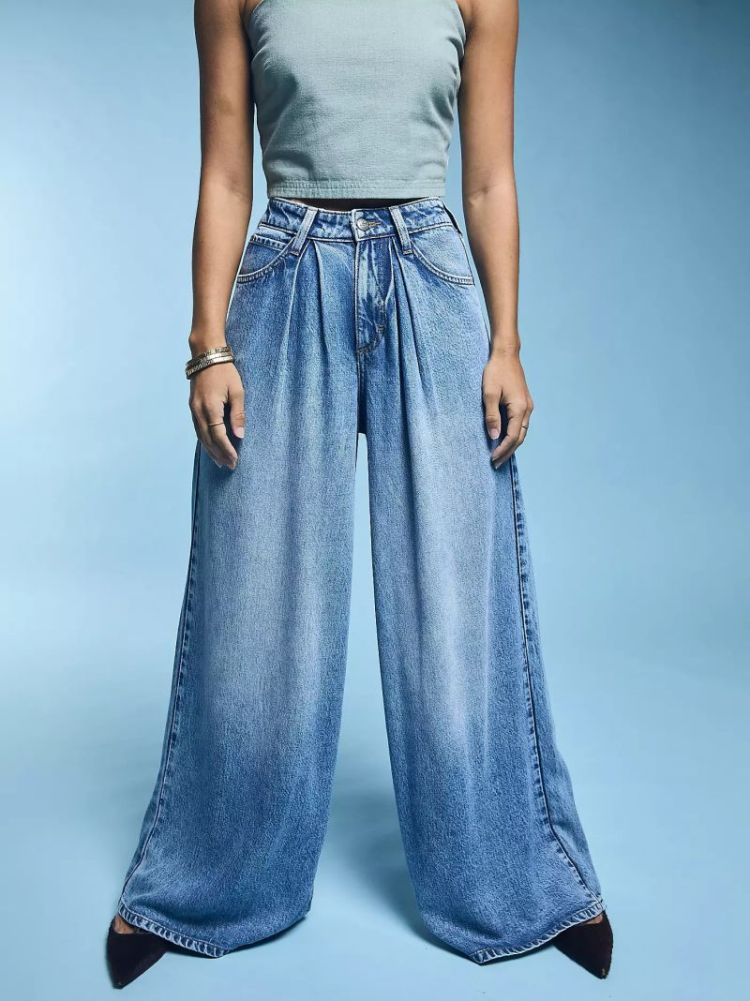 PLEATED JEAN  PREPPY BLUE