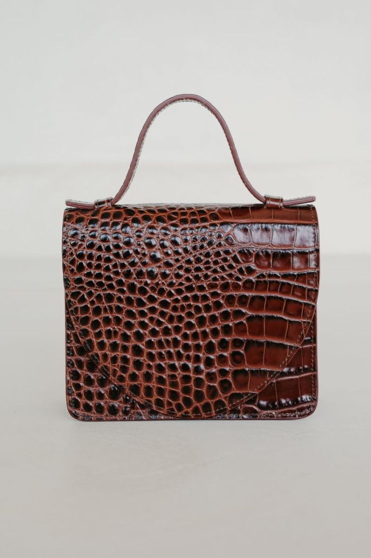 MINI BRIEFCASE CACAO CROCO 